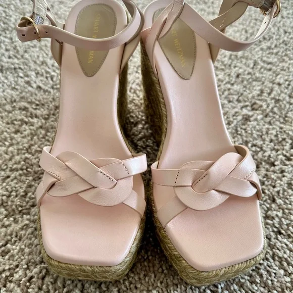 Brand New Stuart Weitzman Braida Max Espadrille Wedge in Rosewater Pink - Picture 5 of 6